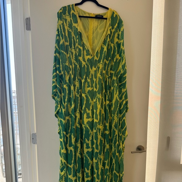 Shop Akira Green Snake Print Kaftan Jumpsuit - Picture 4 of 10